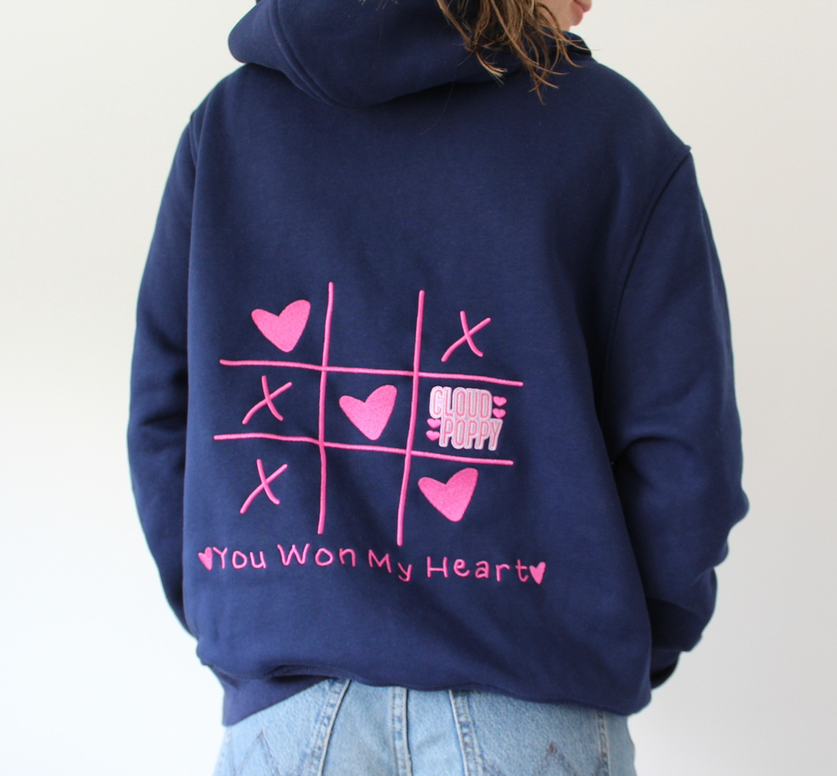 Oversized Navy Hoodie XO