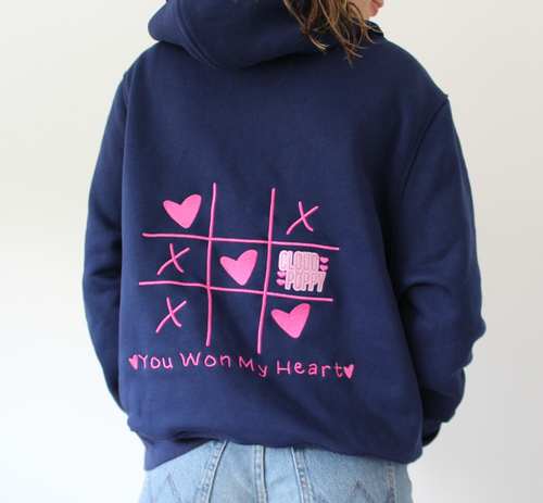 Oversized Navy Hoodie XO