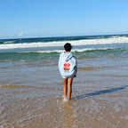 Oversized Blue Hoodie Welcome