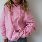 Oversized Pink Hoodie Memo