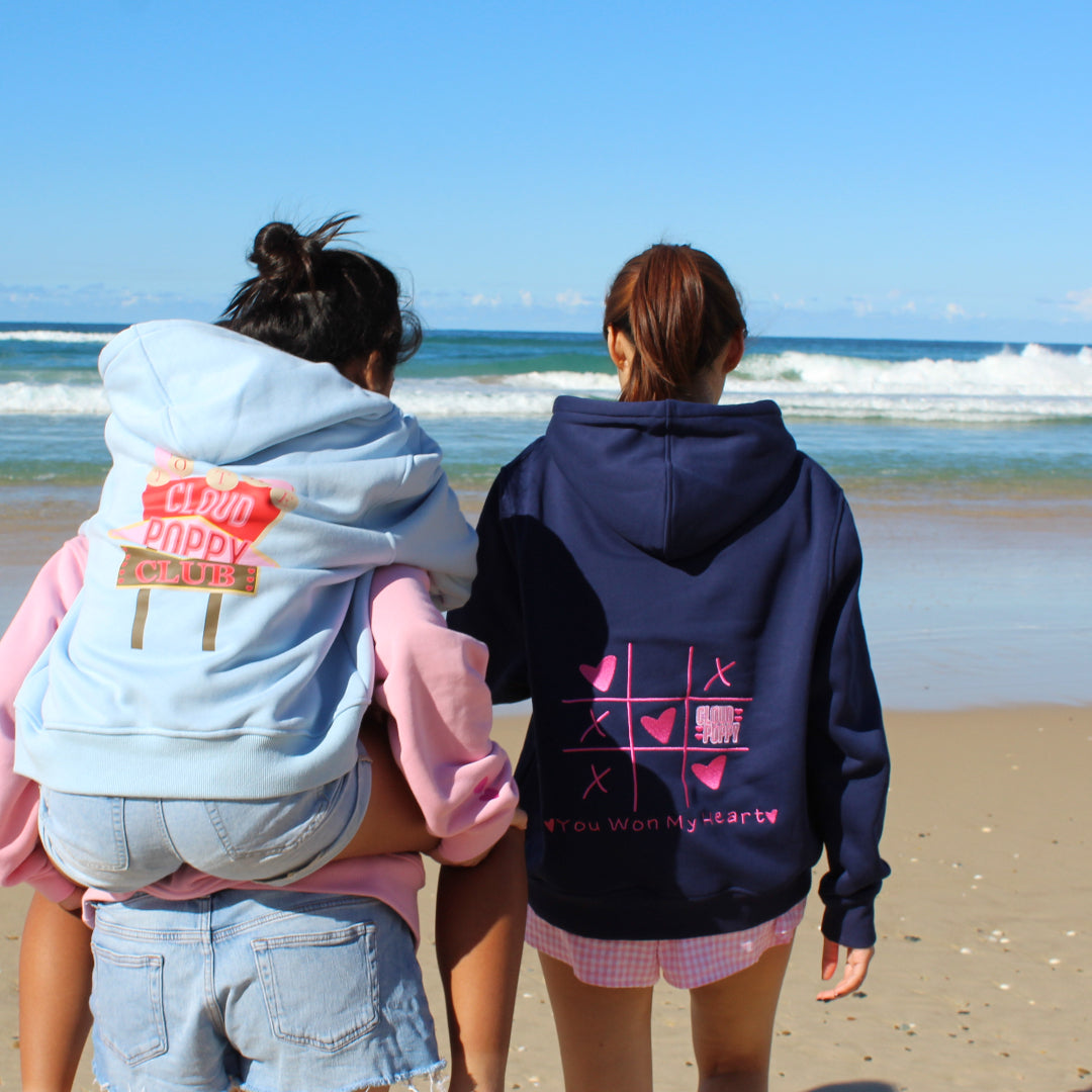 Oversized Navy Hoodie XO