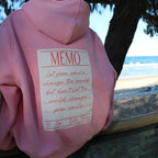 Oversized Pink Hoodie Memo